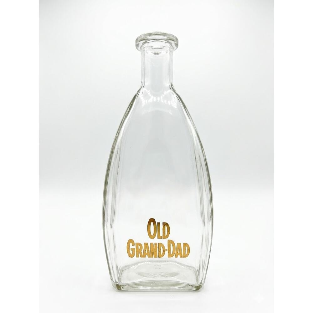 Vintage Collectible Old Grand-Dad Bourbon Decanter – Triangular Glass Bottle